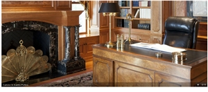 Nero Portoro Marble Fireplace, Nero Portoro Black Marble Fireplace