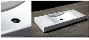 Wash Basin in Marble Statuario, Statuario White Marble Wash Basin Wash Basin in Marble Statuario, Statuario White Marble Wash Basin