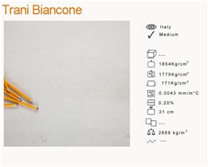 Trani Biancone Limestone Tiles, Italy White Limestone