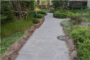 Basalt with Holes Landscaping Stone, Black Basalt Cobble, Pavers