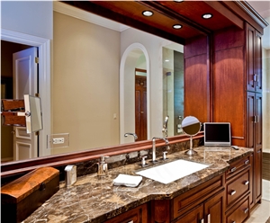 Dark Emperador Marble Vanity Top, China Emperador Dark Brown Marble Vanity Top