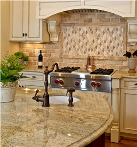 Kitchen Countertop in Golden Beach Granite, Golden Beach Yellow Granite Kitchen Countertops Kitchen Countertop in Golden Beach Granite, Golden Beach Yellow Granite Kitchen Countertops