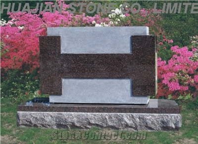 Apex Style Headstone, Black Granite Headstone