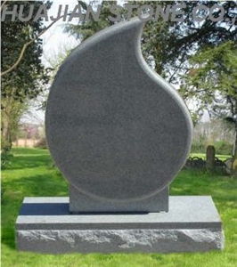 Apex Style Headstone, Black Granite Headstone
