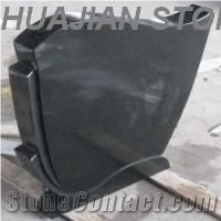 Cheap Upright Black Headstone,shandong black Granite Headstone