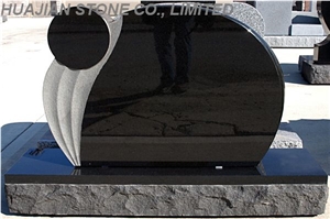 Cross Headstone, SHANDONG BLACK Granite Headstone