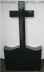 Dolphin Style Headstone, Grey Granite Headstone