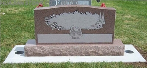 Double Family Monument, Red Granite Family Monument