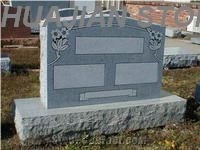 Granite Upright Headstone, Grey Granite Headstone