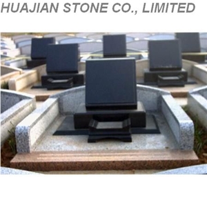 Granite Upright Headstone, Grey Granite Headstone