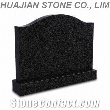 Granite Upright Headstone, Grey Granite Headstone