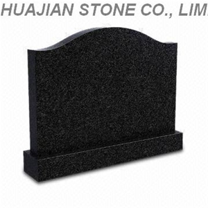 Granite Upright Headstone, Grey Granite Headstone