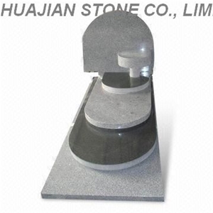 Grey Granite Tombstone