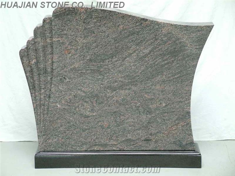 Red Monument With Columns, Red Granite Monument