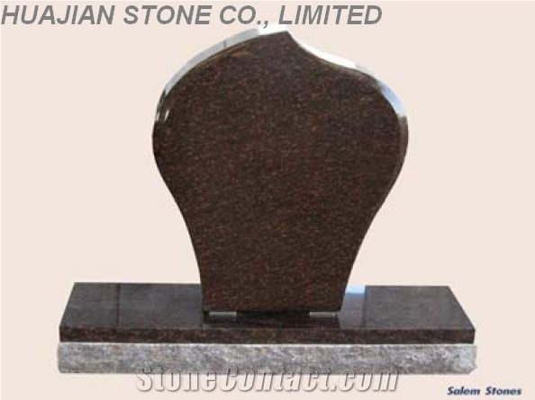 Serp Top Black Headstone, Shanxi Black Granite Headstone