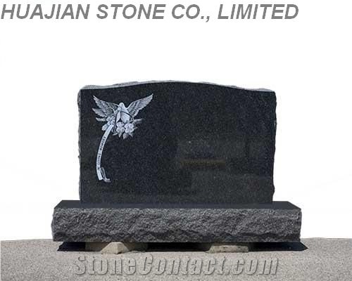 Serp Top Black Monument, Black Granite Monument