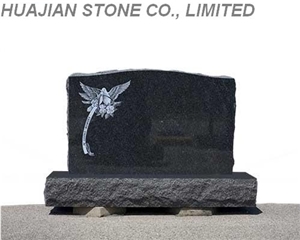 Serp Top Black Monument, Black Granite Monument