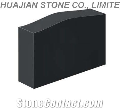 Tear Drop Headstone, Shanxi Black Granite Headstone
