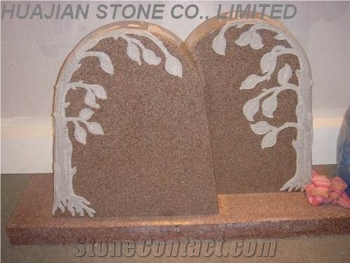 Tear Drop Headstone, Shanxi Black Granite Headstone