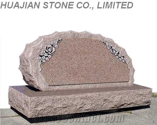 Tear Drop Upright Monument, Black Granite Upright Monuments