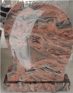 Upright Black Memorial Stone, SHANDONG BLACK Granite Monument, Tombstone