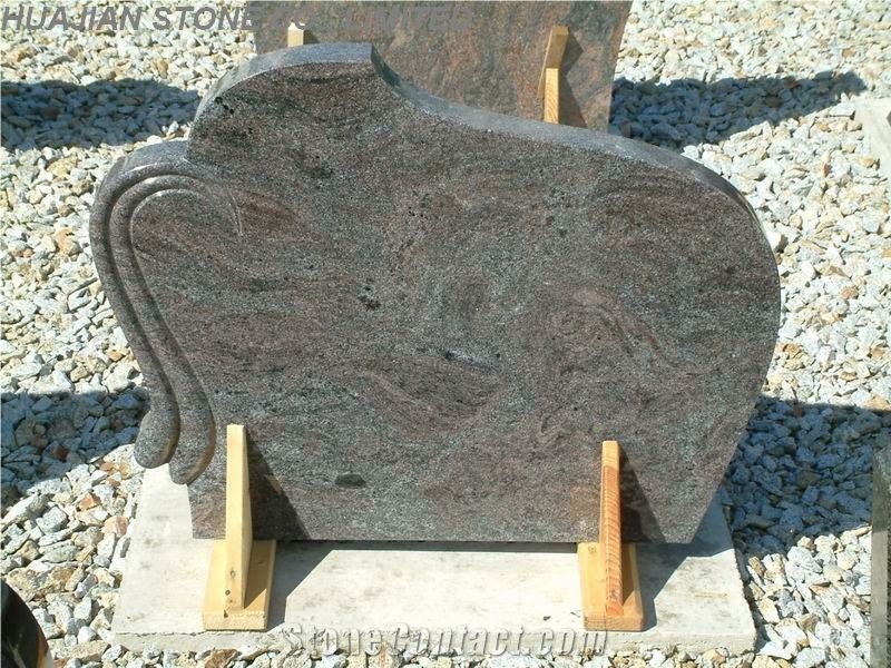 Upright Granite Monument, Grey Granite Monument