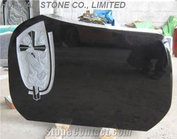 Upright Headstone, Grey Granite Headstone