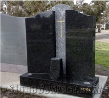 Shanxi ,Grey Material Black Granite Upright Monuments