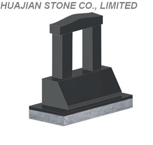 Shanxi Black Granite Upright Monuments