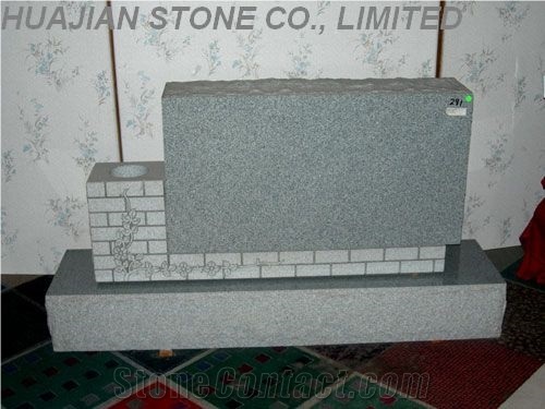Grey Granite Upright Monuments