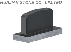 US Style Headstone, Shanxi Black Granite Headstone