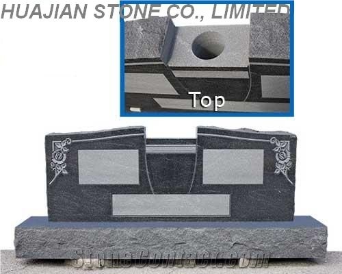 US Style Headstone, Grey Granite Headstone