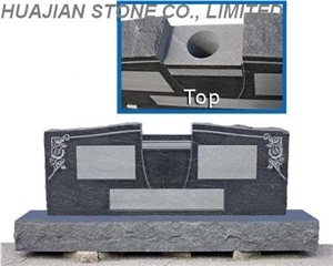 US Style Headstone, Grey Granite Headstone