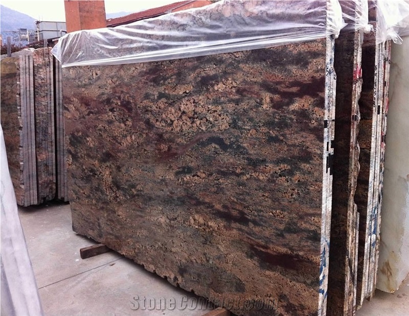 Crema Bordeaux Granite Slabs