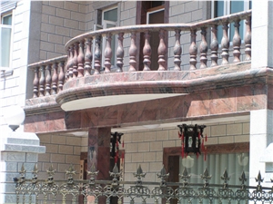 China Multicolor Red Granite Balustrade