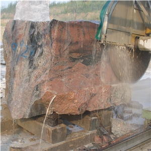 Multicolor Red Granite Block Supplier