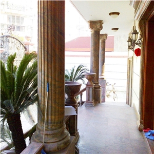 Multicolor Red Granite Column