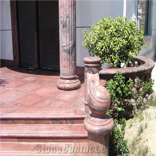 Multicolor Red Granite Paver,step Stone