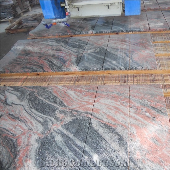 Multicolor Red Granite Stone Cut to Size