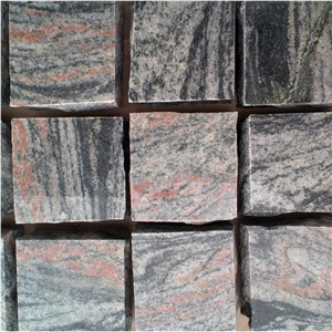 Multicolour Grain Cube Paving Stone, Multicolor Red Granite Paving Stone Multicolour Grain Cube Paving Stone, Multicolor Red Granite Paving Stone