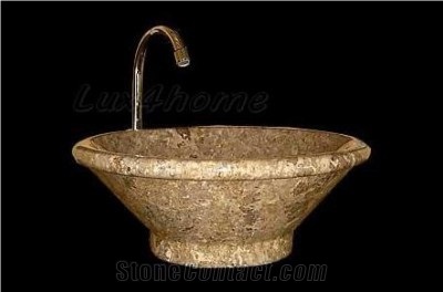 Astus Basin, Perlato Indonesia Beige Limestone Basin