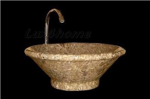 Astus Basin, Perlato Indonesia Beige Limestone Basin