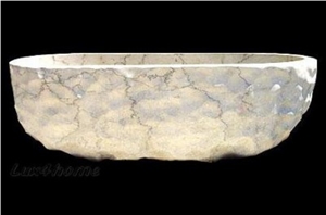 Creme Cristal Indonesia White Marble Bath Tub Creme Cristal Indonesia White Marble Bath Tub