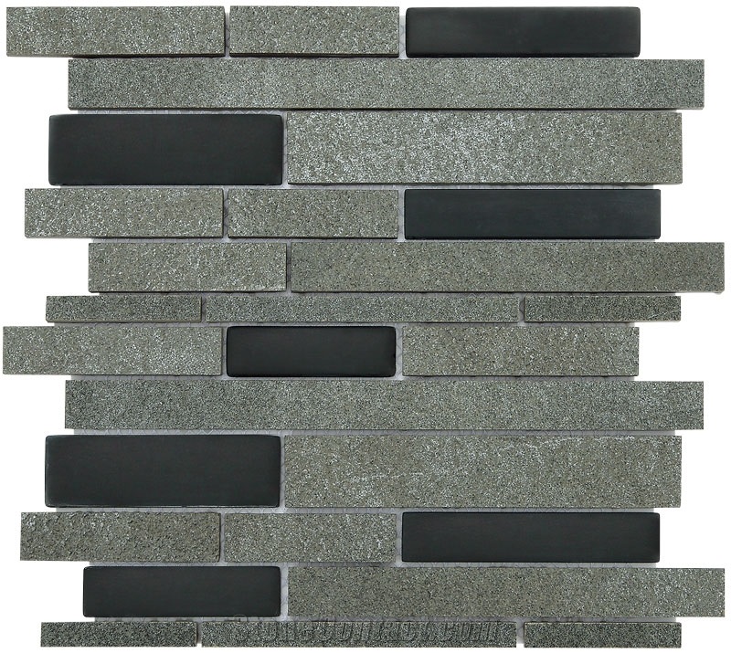Crystal Glass Mosaic Mix Stones, Marble Mosaic