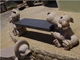 Black Granite Bench