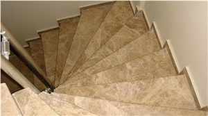 Emperador Light Marble Stairs and Steps, Emperador Light Brown Marble Stairs