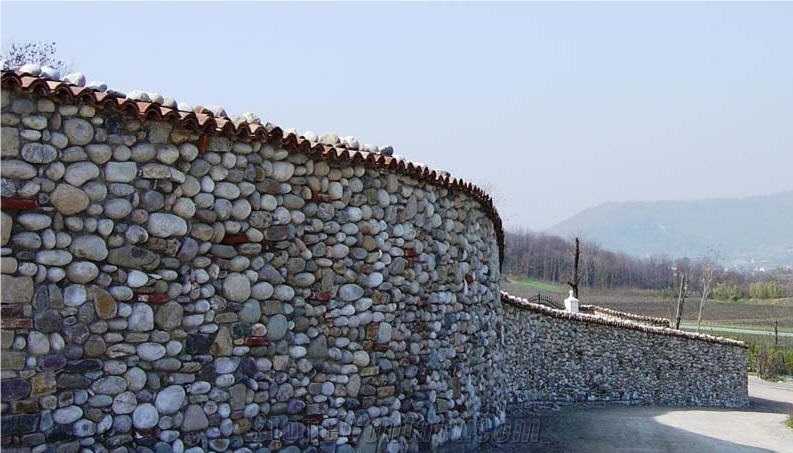 River Stone Walling