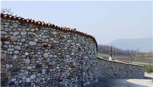 River Stone Walling