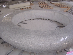 G603 Light Grey Landscaping Garden Kerbstone , Park Curved Kerbstone
