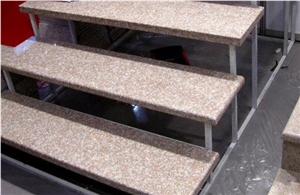 G687 Peach Red Granite Staircase
